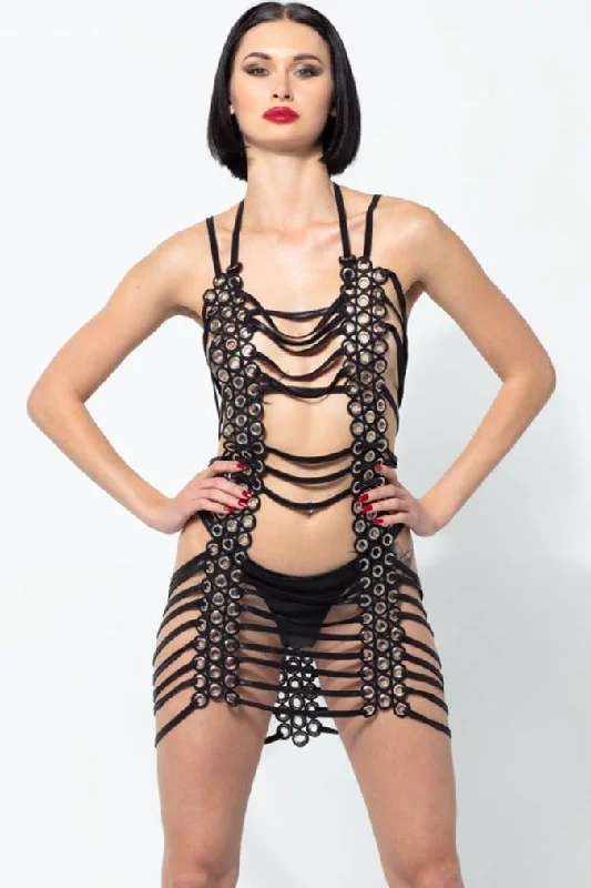 PALOMBE O-Ring Slinky DressOpaque Dress