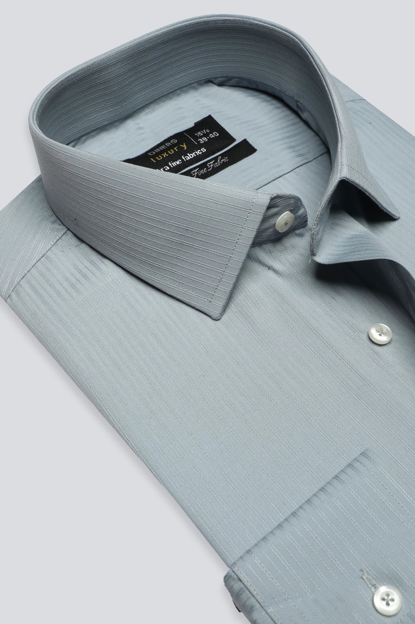 Grey Textured Formal ShirtRuffled Shirts