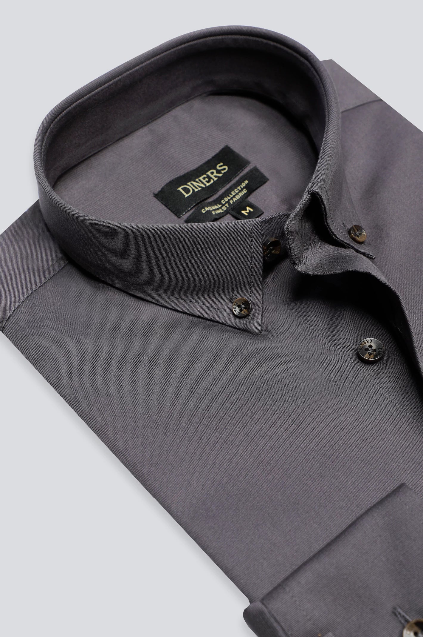 Dark Grey Plain Casual ShirtCollaborative Shirts