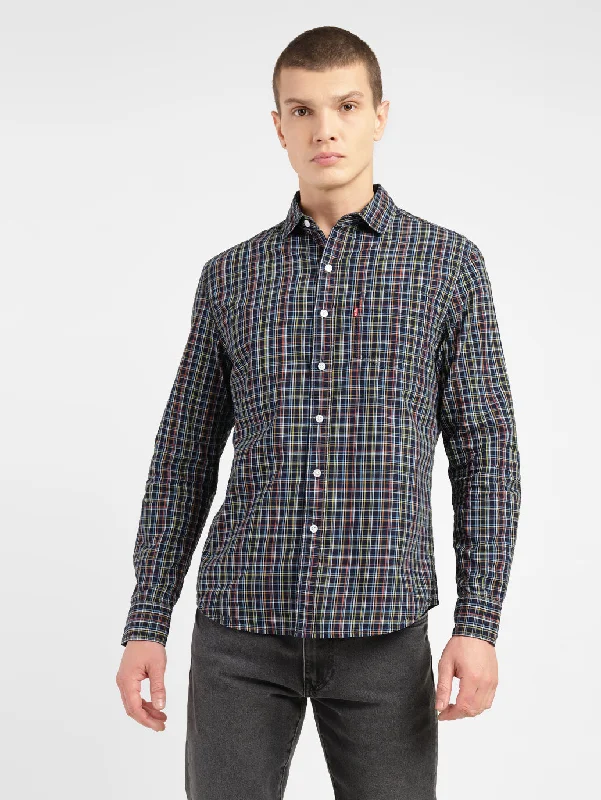 Men's Checkered Slim Fit ShirtAthletic Shirts