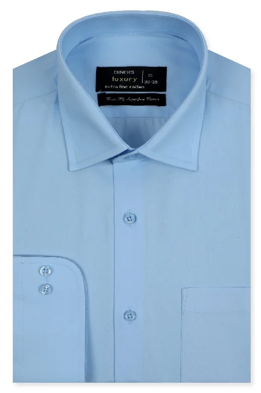 Light Blue Formal ShirtHip-Hop Shirts