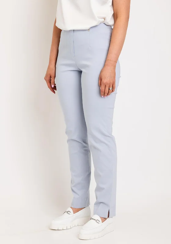 Robell Marie Full Length Slim Leg Trousers, Light Blue