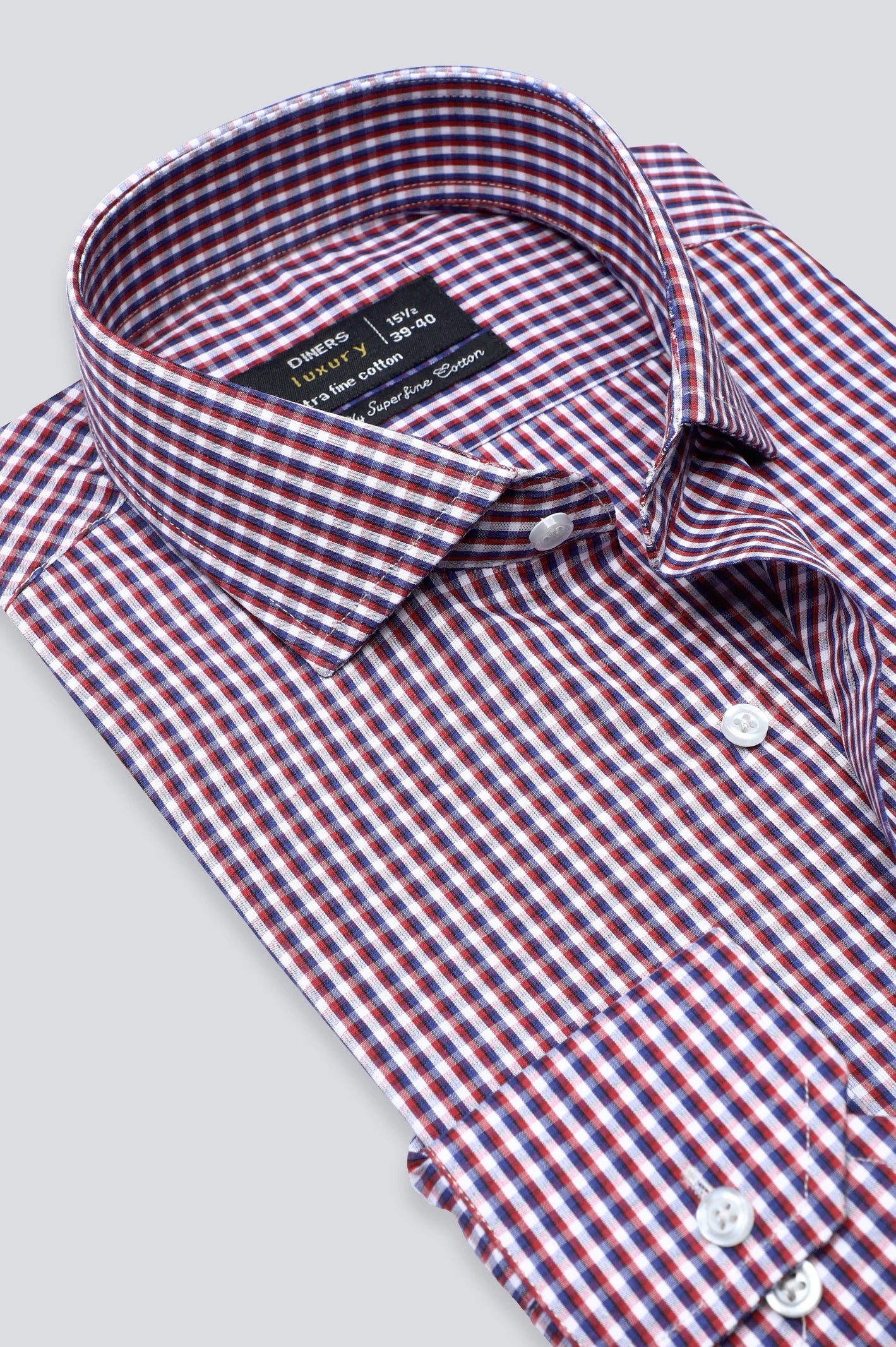 Multicolor Mini-Check Formal ShirtRecycled Fabric Shirts