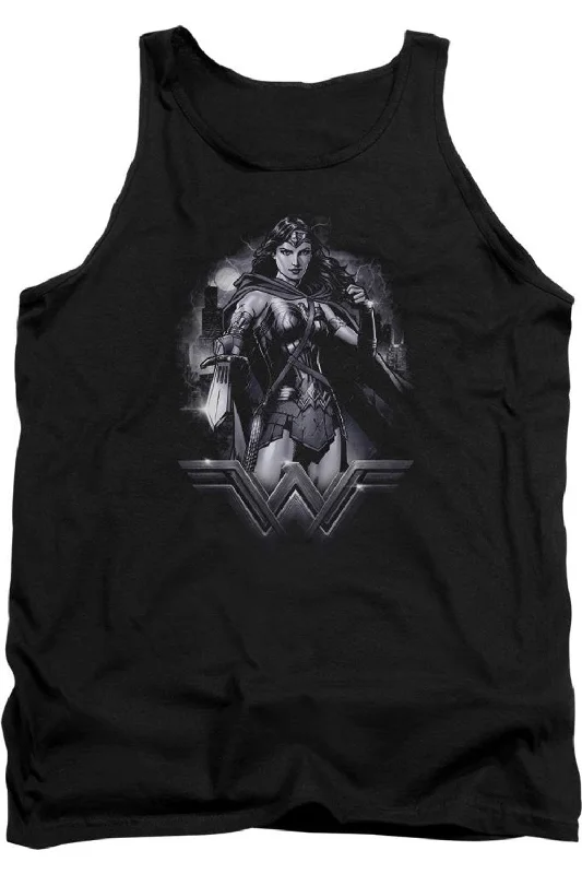 Sports jacketBatman V Superman Rainy Night Adult Tank Top