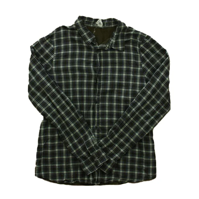 Bonpoint Boys Green | Blue Plaid Button Down Long Sleeve