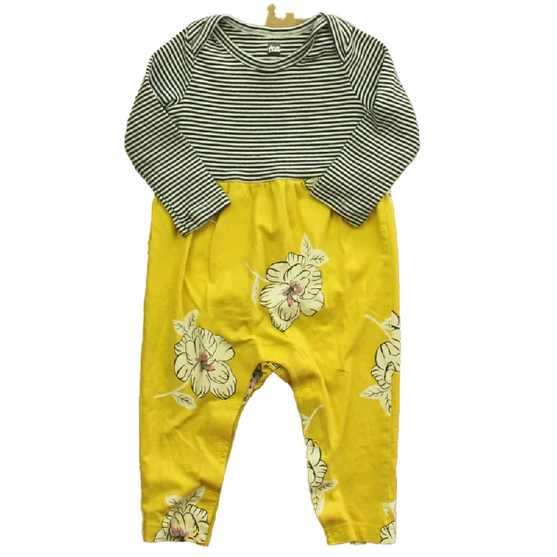 Tea Girls Yellow | Black | White Floral Long Sleeve Outfit