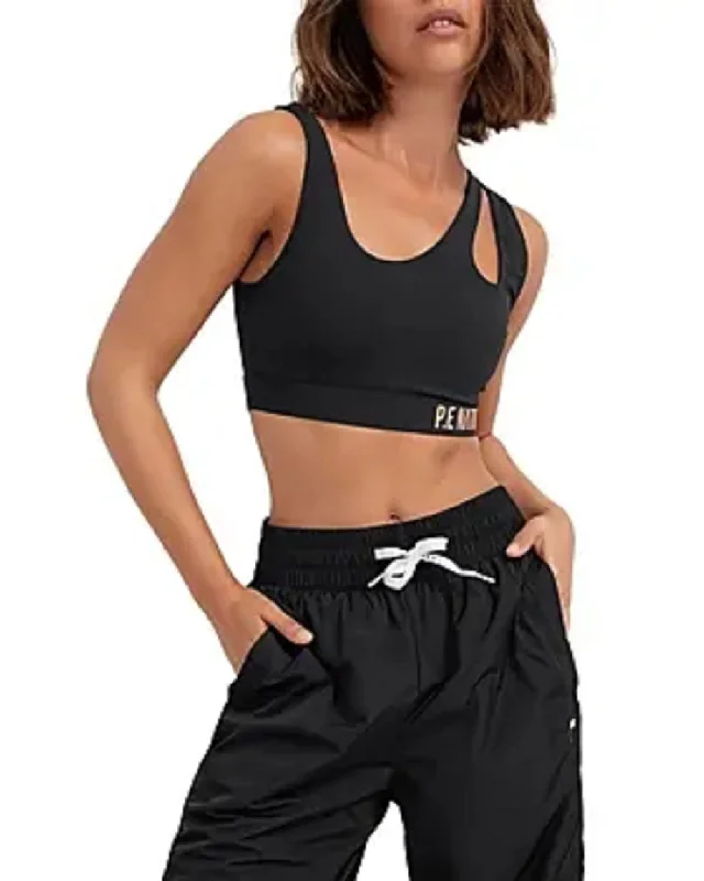 Hiking teeP.E NATION Women's Basket Cut Sports Bra, Black, XS