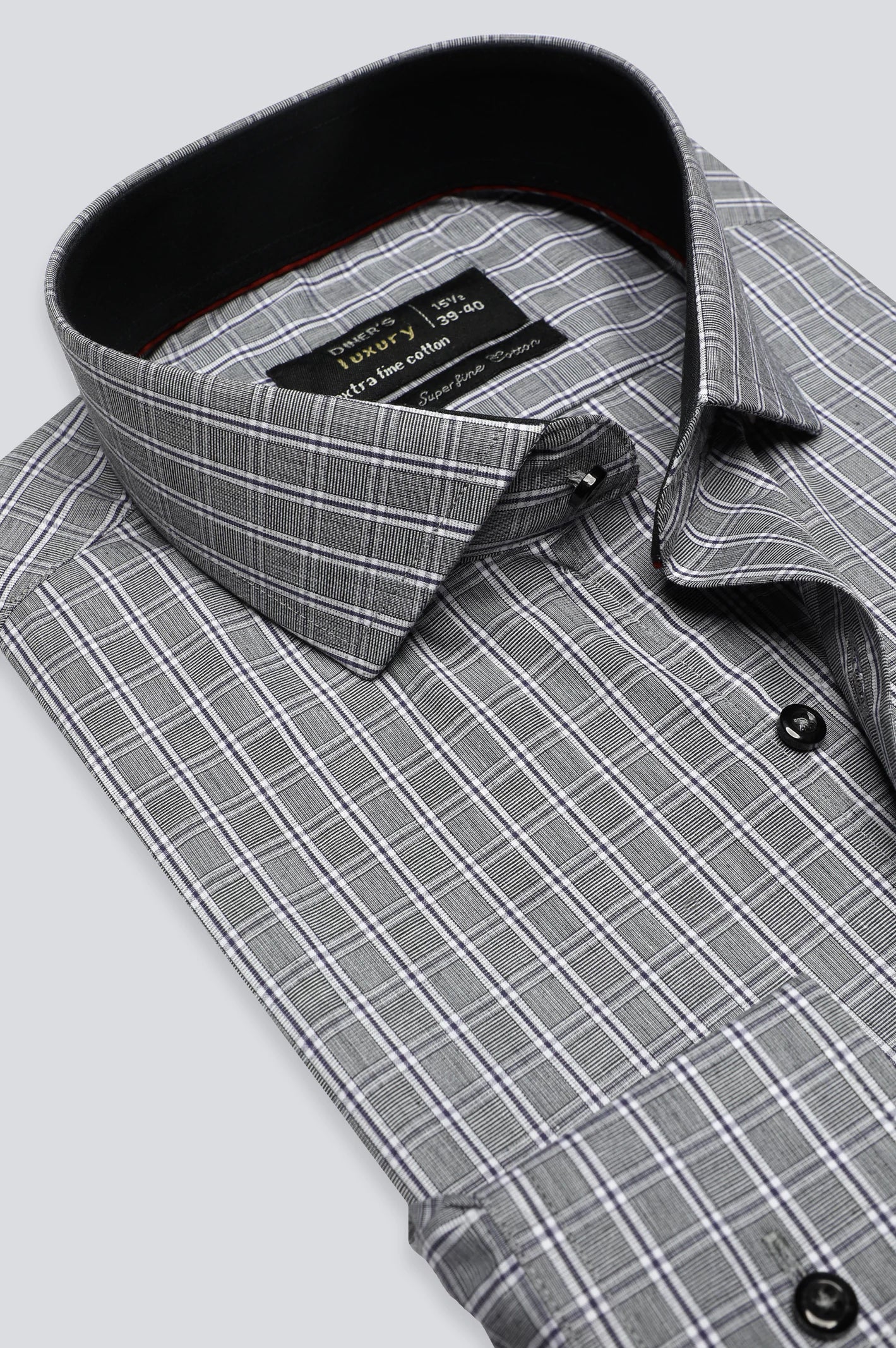 Dark Grey Check Formal ShirtRunning Shirts