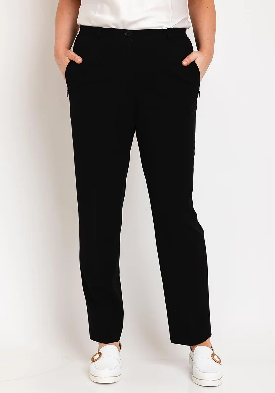 Robell Sahra Full Length Slim Fit Trouser, Black