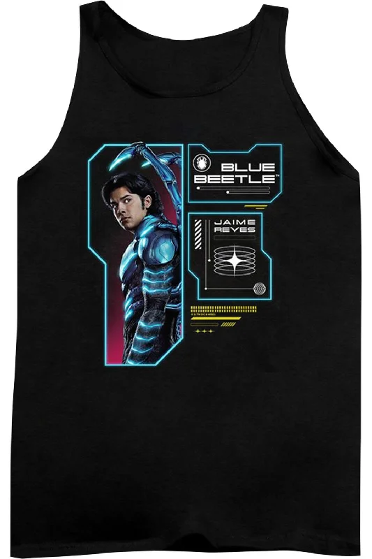 Mesh tankBlue Beetle (2023) Data Read Out Adult Tank Top