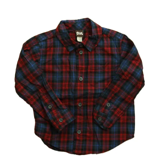 Tea Boys Blue | Red | Plaid Button Down Long Sleeve