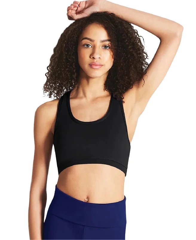 Windproof tankCapezio Women's Scoop Neck Racerback Sports Bras Top, Black, M