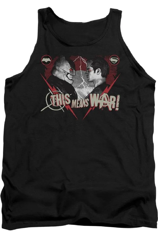 Training singletBatman V Superman This Means War Adult Tank Top