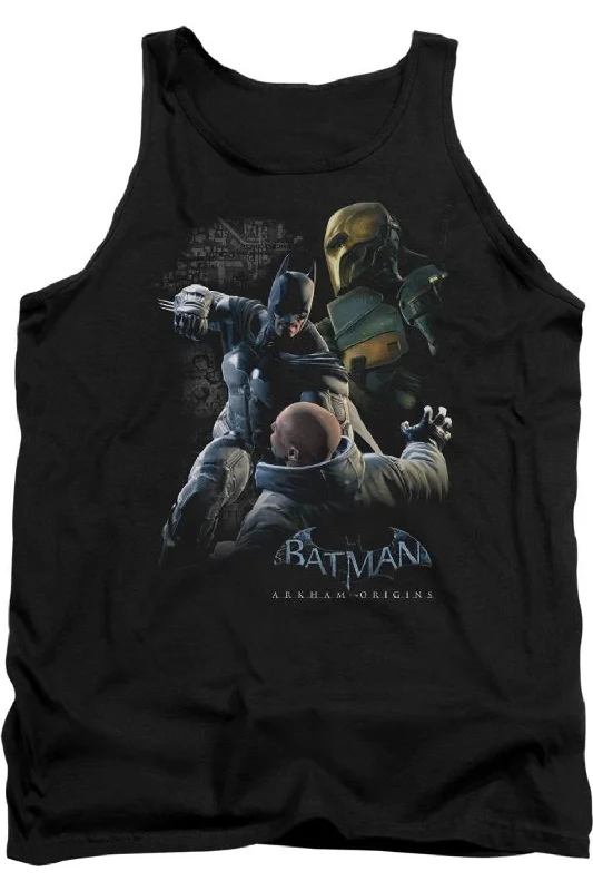 Training teeBatman Arkham Origins Punch Adult Tank Top