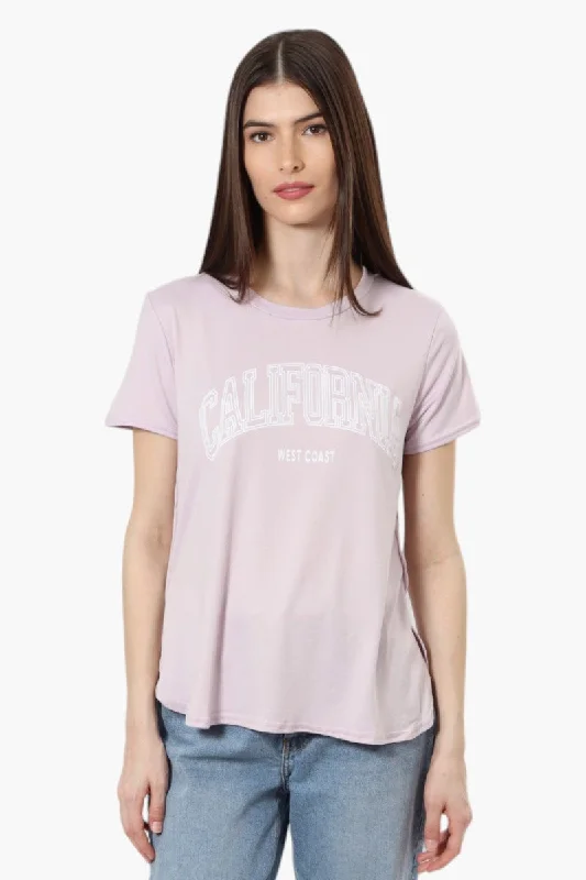 Magazine California Print Tee - LavenderMinimalist T-Shirts