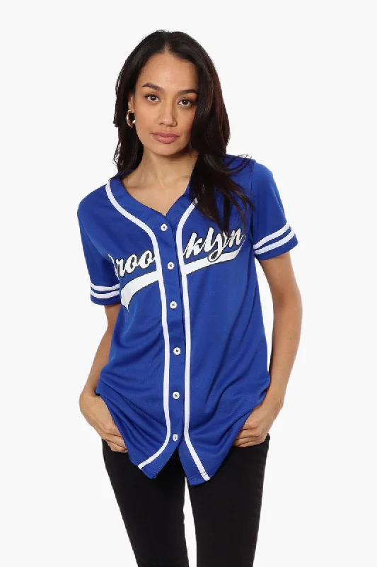 Mecca Brooklyn Printed Baseball Tee - BlueSheer T-Shirts