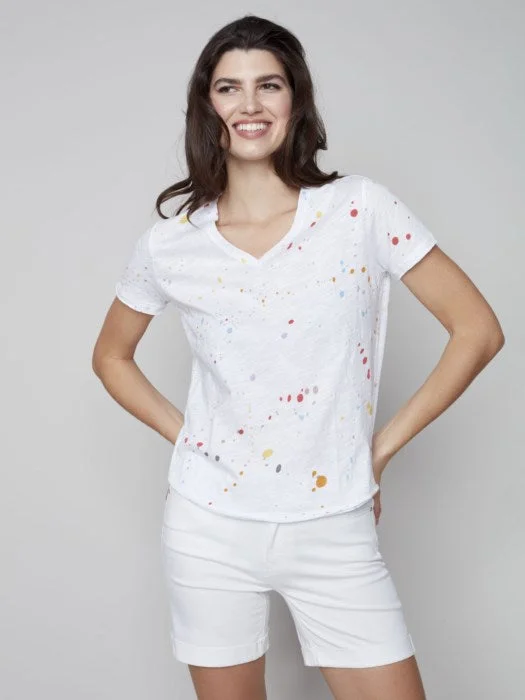 C.B 1312P Splatter TeeLogo T-Shirts