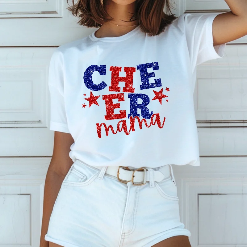 Hazel Blues® |  Cheer Mama Glitter Graphic TeeOversized T-Shirts