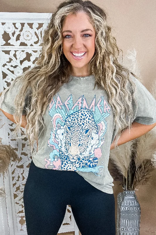 Dreamer Leopard - Mocha Vintage TeeBeaded T-Shirts