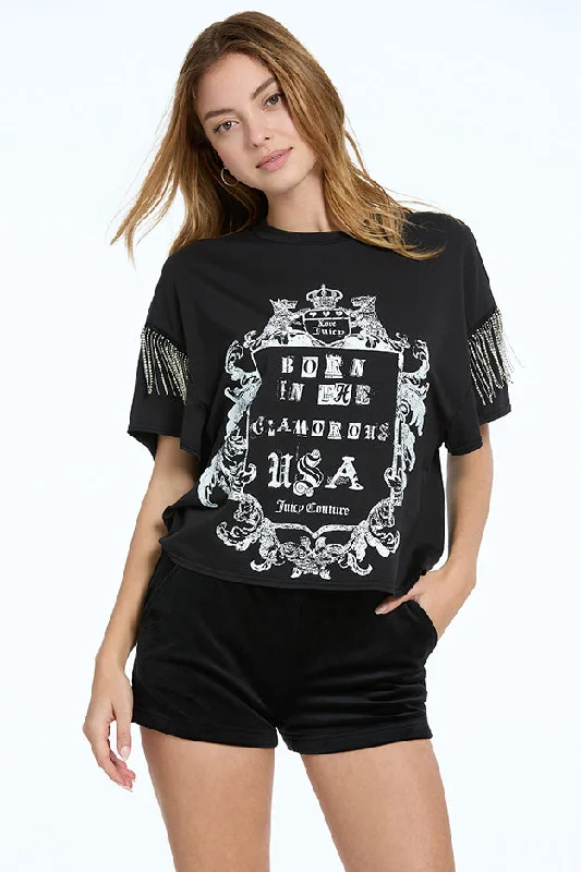 Born In The Glamorous USA TeeRuffled T-Shirts