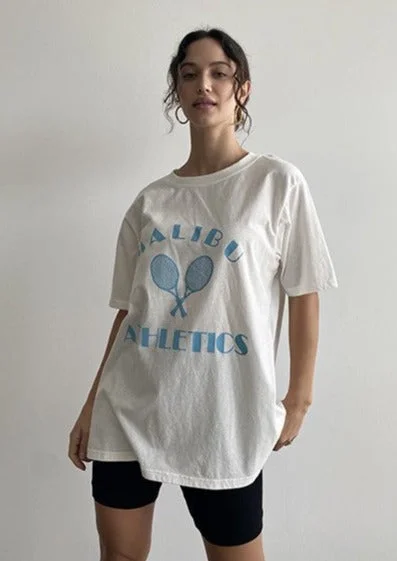 "Malibu Athletics" White Graphic TeeSkateboard T-Shirts