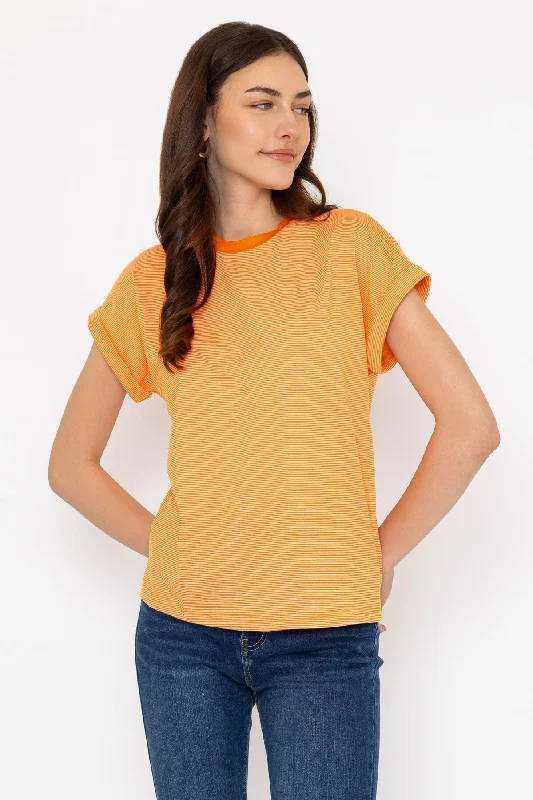 Stripe Tee in OrangeMinimalist T-Shirts