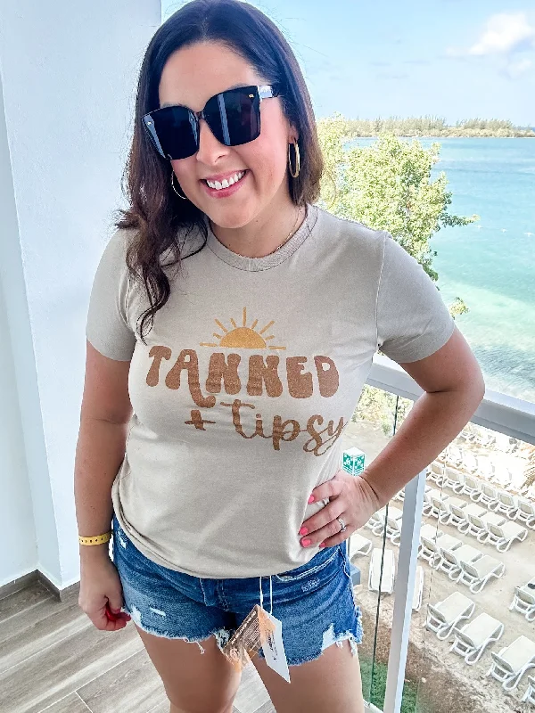 Tanned & Tipsy Tee (S-2XL)Festival T-Shirts