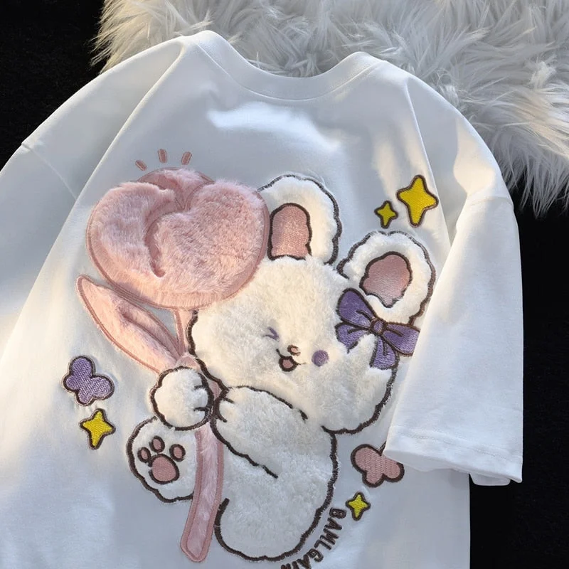 Tulip Bunny Fluffy TeeUV-Protection T-Shirts