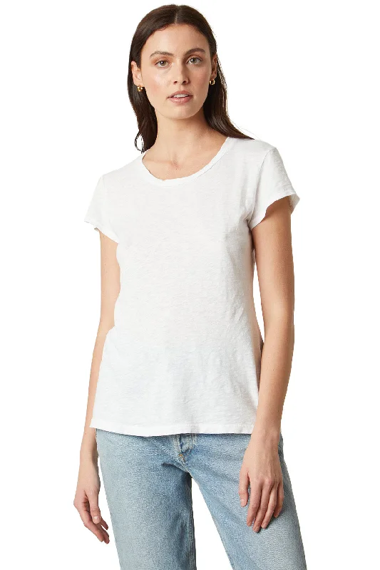 Velvet Odelia Cotton Scoop Neck TeeUV-Protection T-Shirts