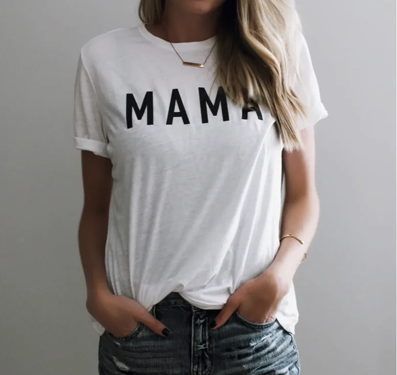 VH- MAMMA White teeOversized T-Shirts