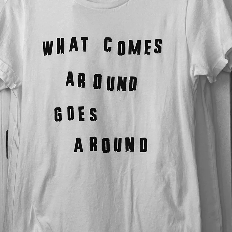 VH-T168 What Comes Around White TeeLongline T-Shirts