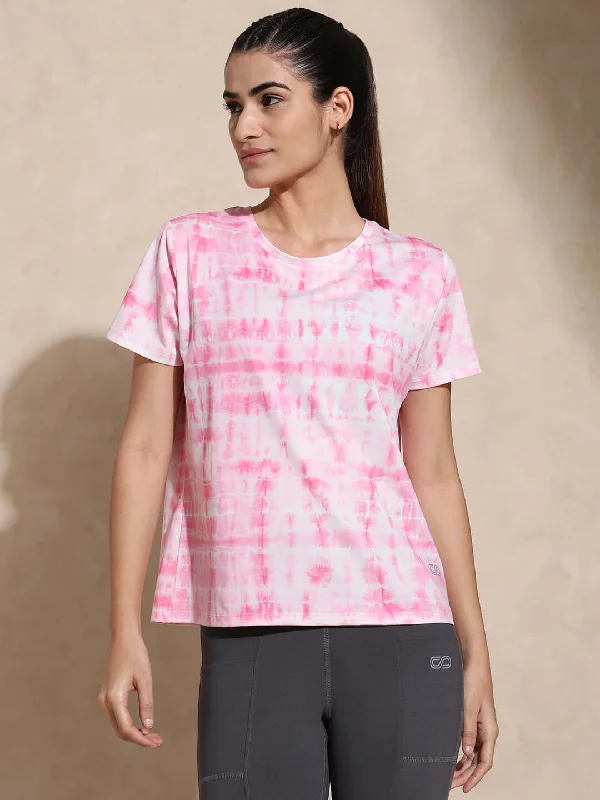 Shibori Wicking Tee PinkLinen T-Shirts