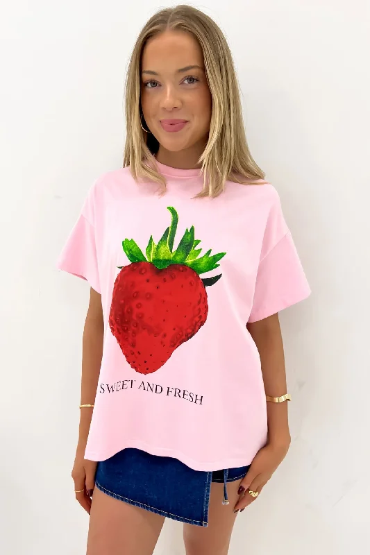 Strawberry Tee PinkRunning T-Shirts