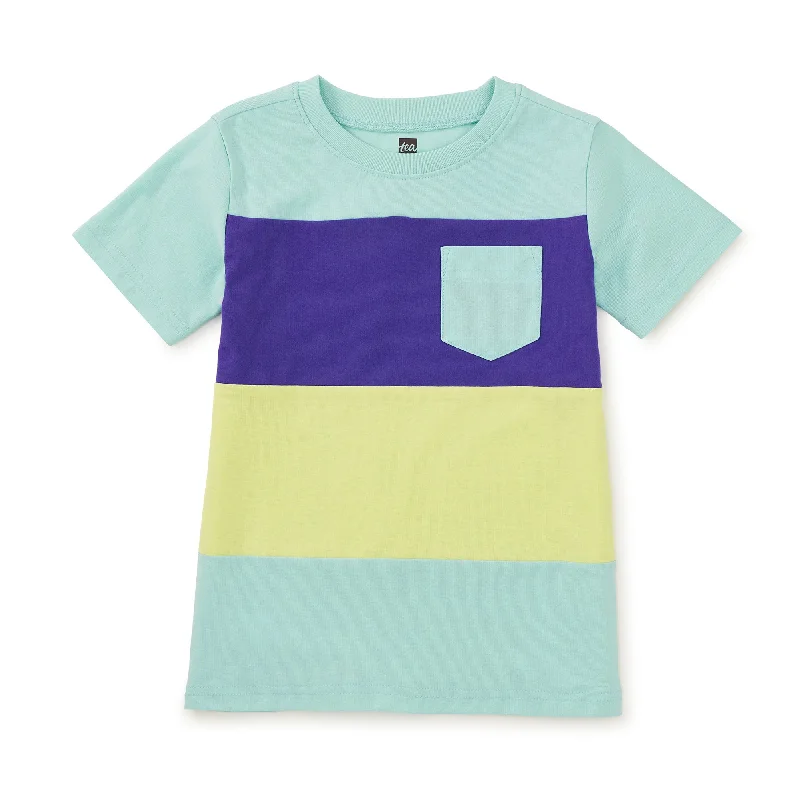 Colorblock Pocket Tee - Canal BlueSheer T-Shirts