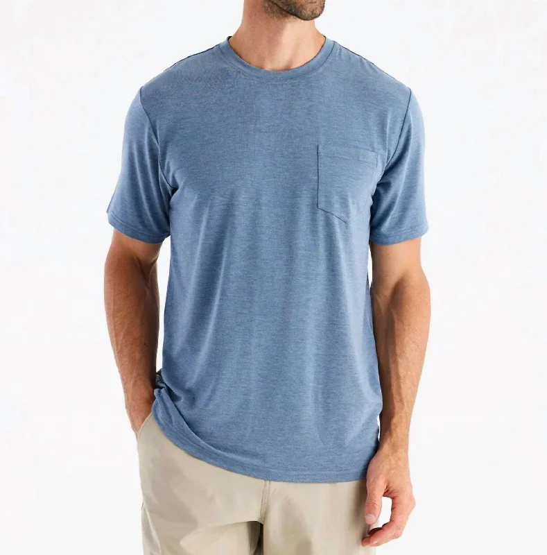 Bamboo Flex Pocket Tee In Heather DeepwaterHunting T-Shirts