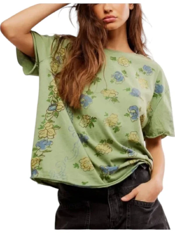 Boheme Tee In Green ComboCamping T-Shirts