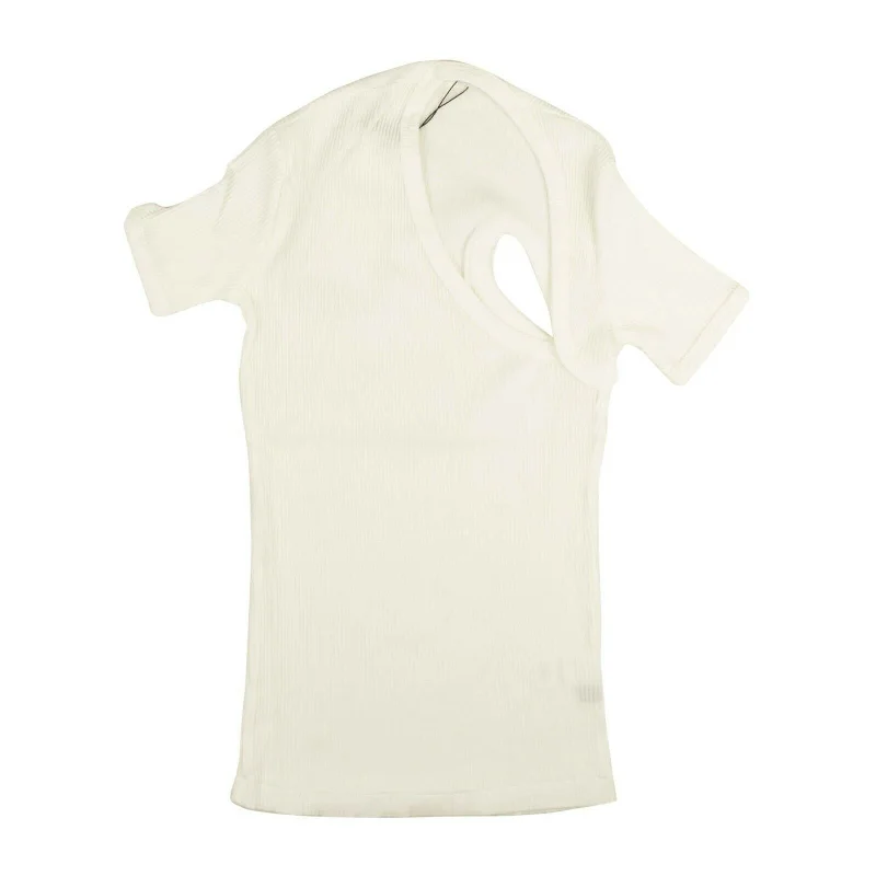 Cotton Rib Asym Tee WhiteCycling T-Shirts